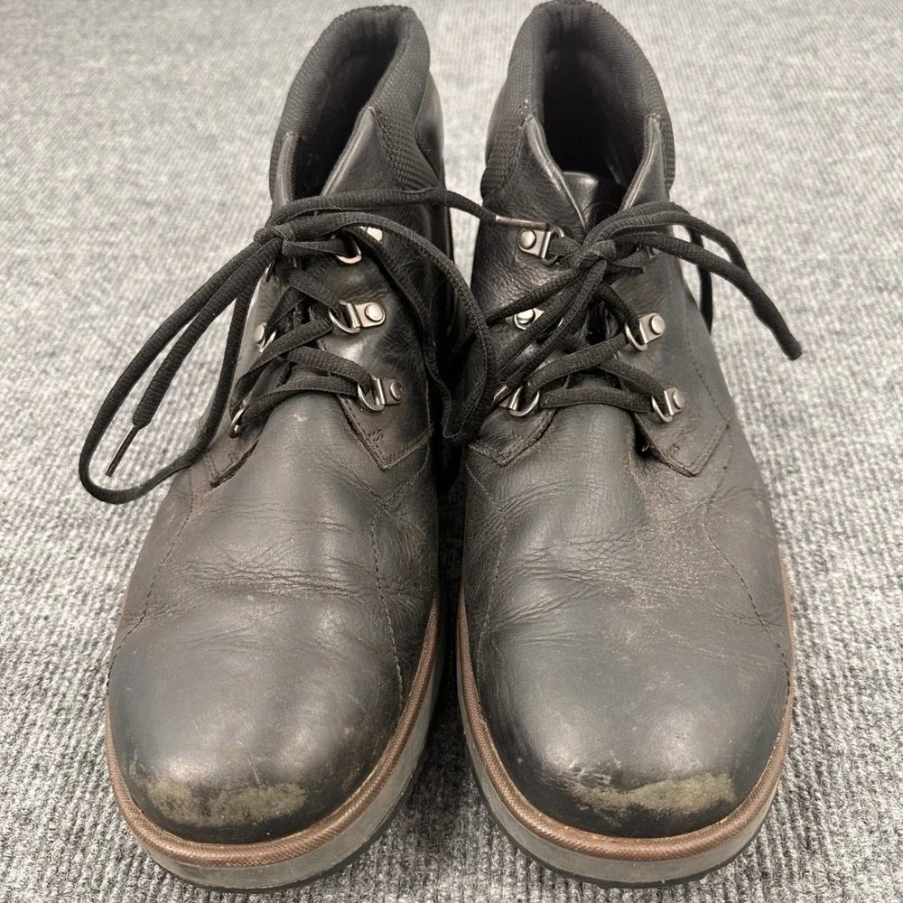Merrell Black Leather Hiking Mid Boots Select Grip Size 13 J23681 Gorpcore